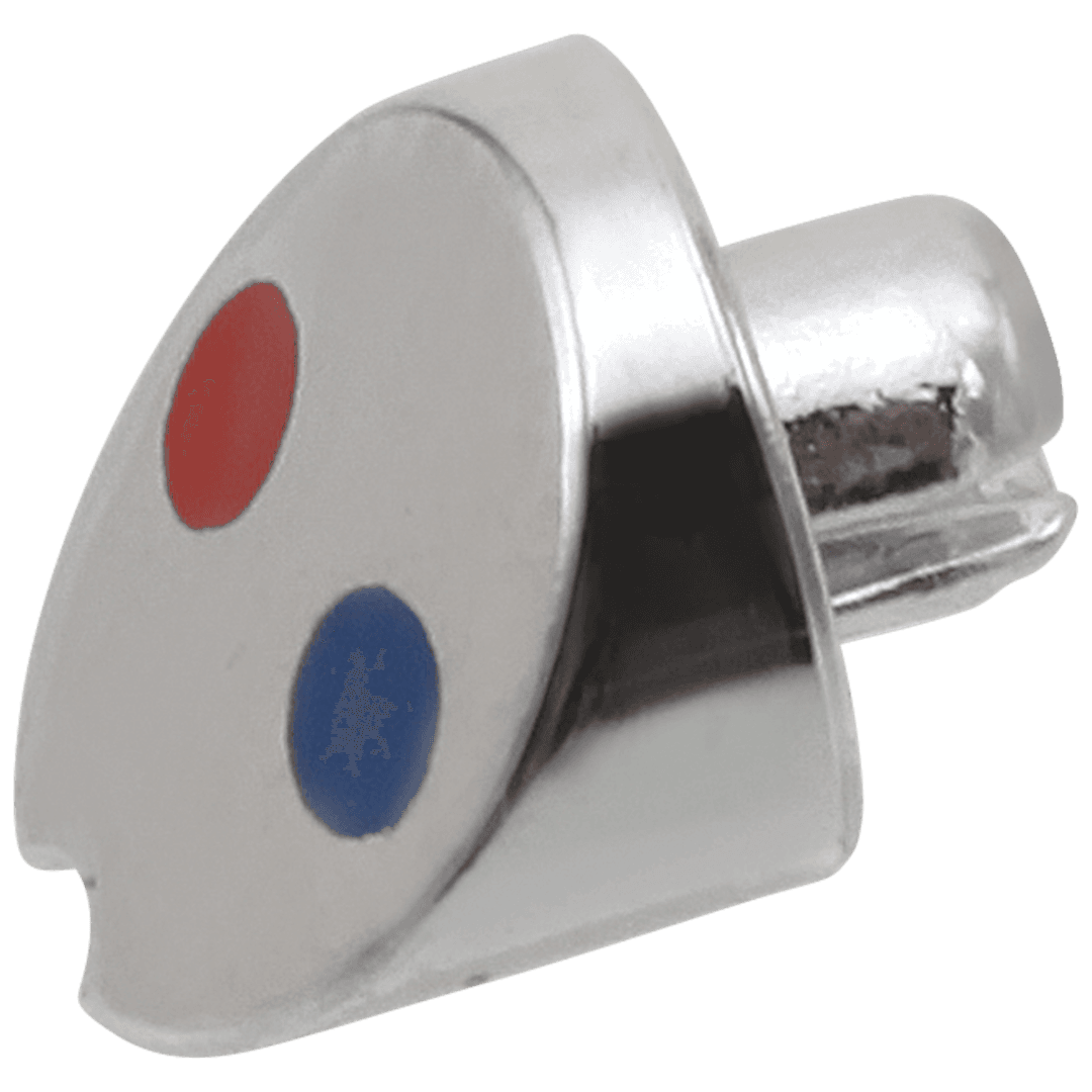 CollinsE Button - Red / Blue - Finished by Delta Faucet