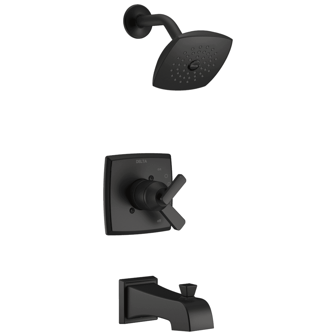 Ashlyn Monitor 17 Series Tub and Shower Trim - Matte Black by Delta Faucet