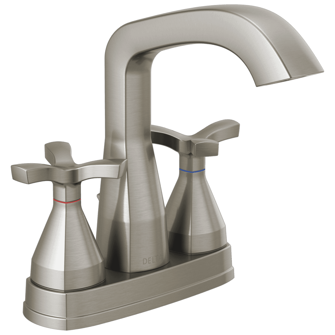 Delta Faucet Stryke Two Handle Centerset Bathroom Faucet with Pop-up Drain - Lumicoat Stainless by Delta Faucet