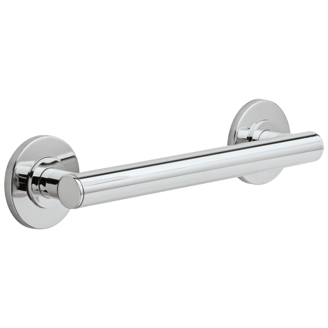 BathSafety 12'' Contemporary Decorative ADA Grab Bar - Chrome by Delta Faucet