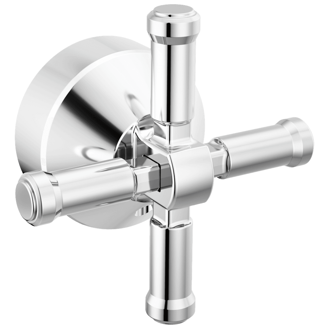 BroderickE Free Standing Tub Filler Handle Kit-Cross - Lumicoat Chrome by Delta Faucet