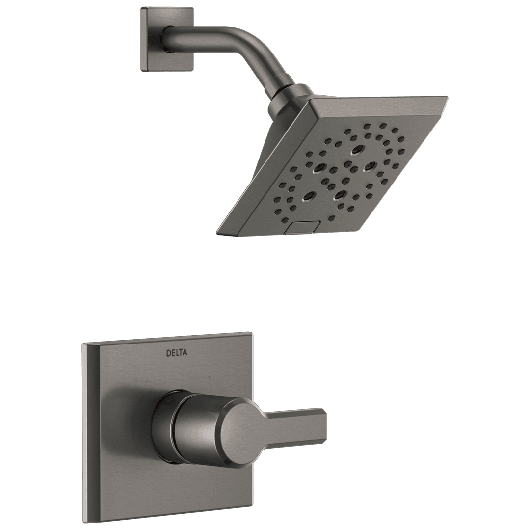 Delta Faucet Pivotale Monitor 14 Series H2okineticshower Trim - Lumicoat Black - Stainless by Delta Faucet