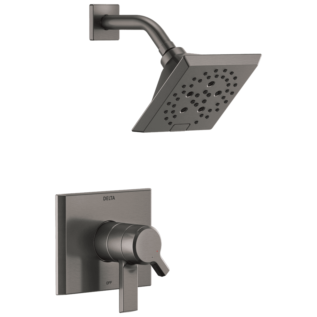 Delta Faucet Pivotale Monitor 17 Series H2okineticshower Trim - Lumicoat Black - Stainless by Delta Faucet