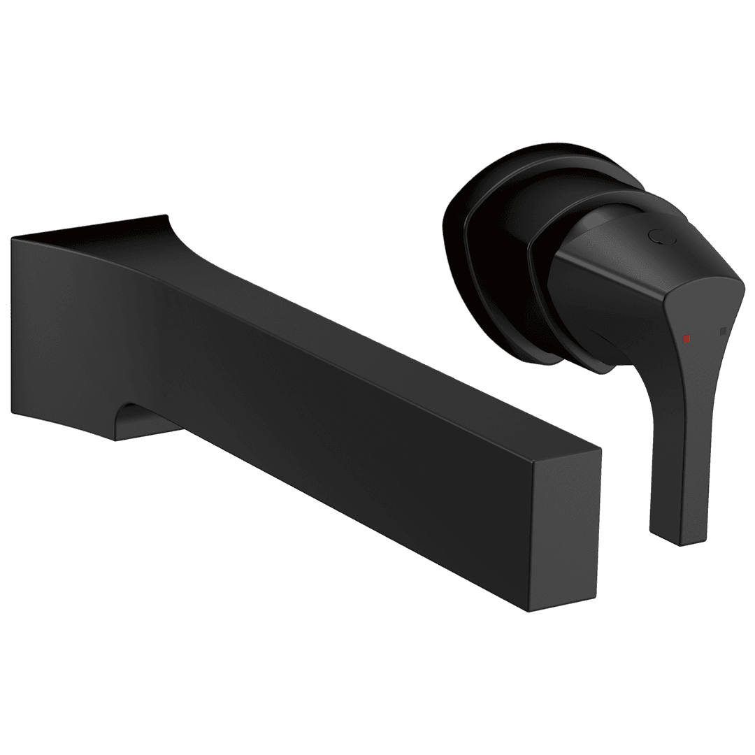 Delta Faucet Zura Single Handle Wall Mount Bathroom Faucet Trim - Matte Black by Delta Faucet