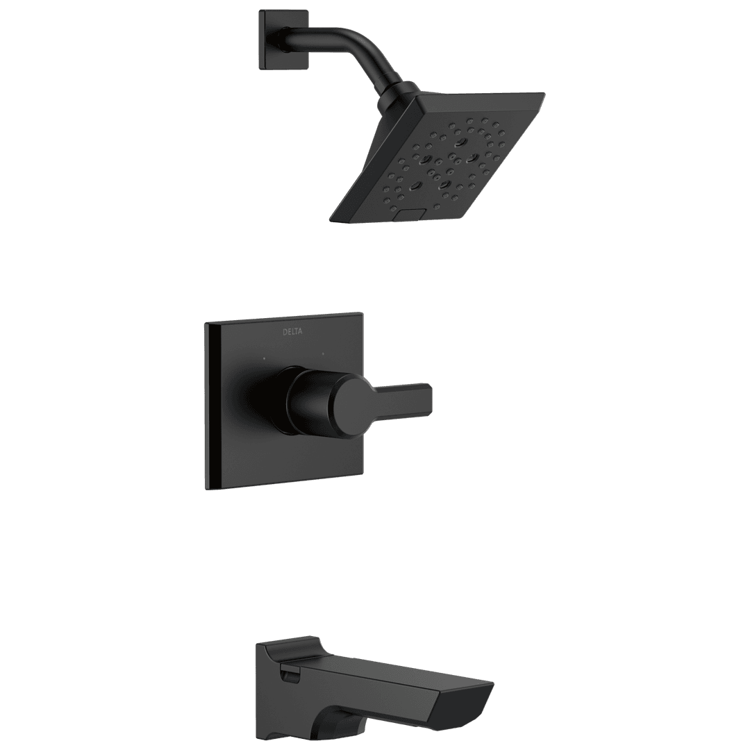Delta Faucet Pivotale Monitor 14 Series H2okinetictub and Shower Trim - Matte Black by Delta Faucet