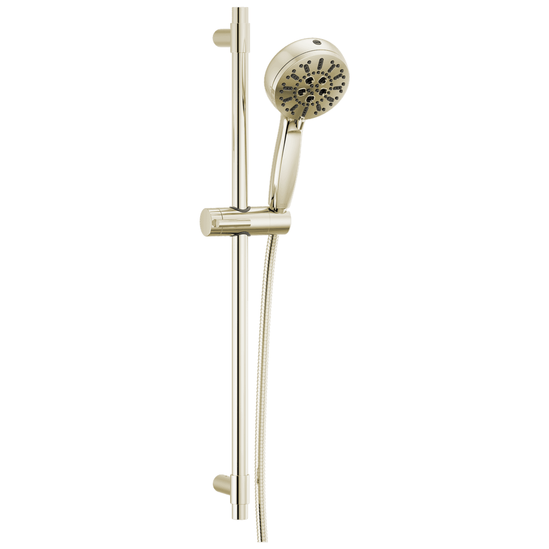 Delta Faucet Universal Showering Components 7-Setting Slide Bar Hand Shower with Cleaning Spray - Lumicoat Polished Nickel by Delta Faucet