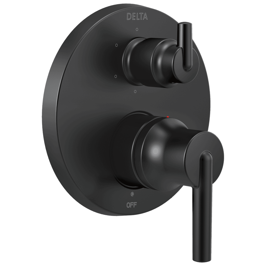 Delta Faucet Trinsic Contemporary Monitor 14 Series Valve Trim with 6-Setting Integrated Diverter - Matte Black by Delta Faucet