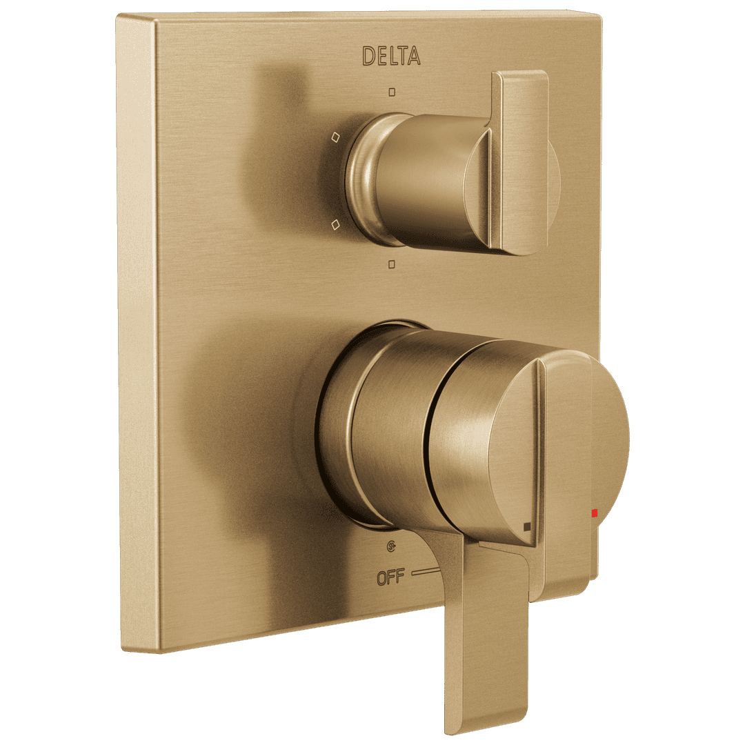 Ara Angular Modern Monitor 17 Series Valve Trim with 6-Setting Integrated Diverter by Delta Faucet