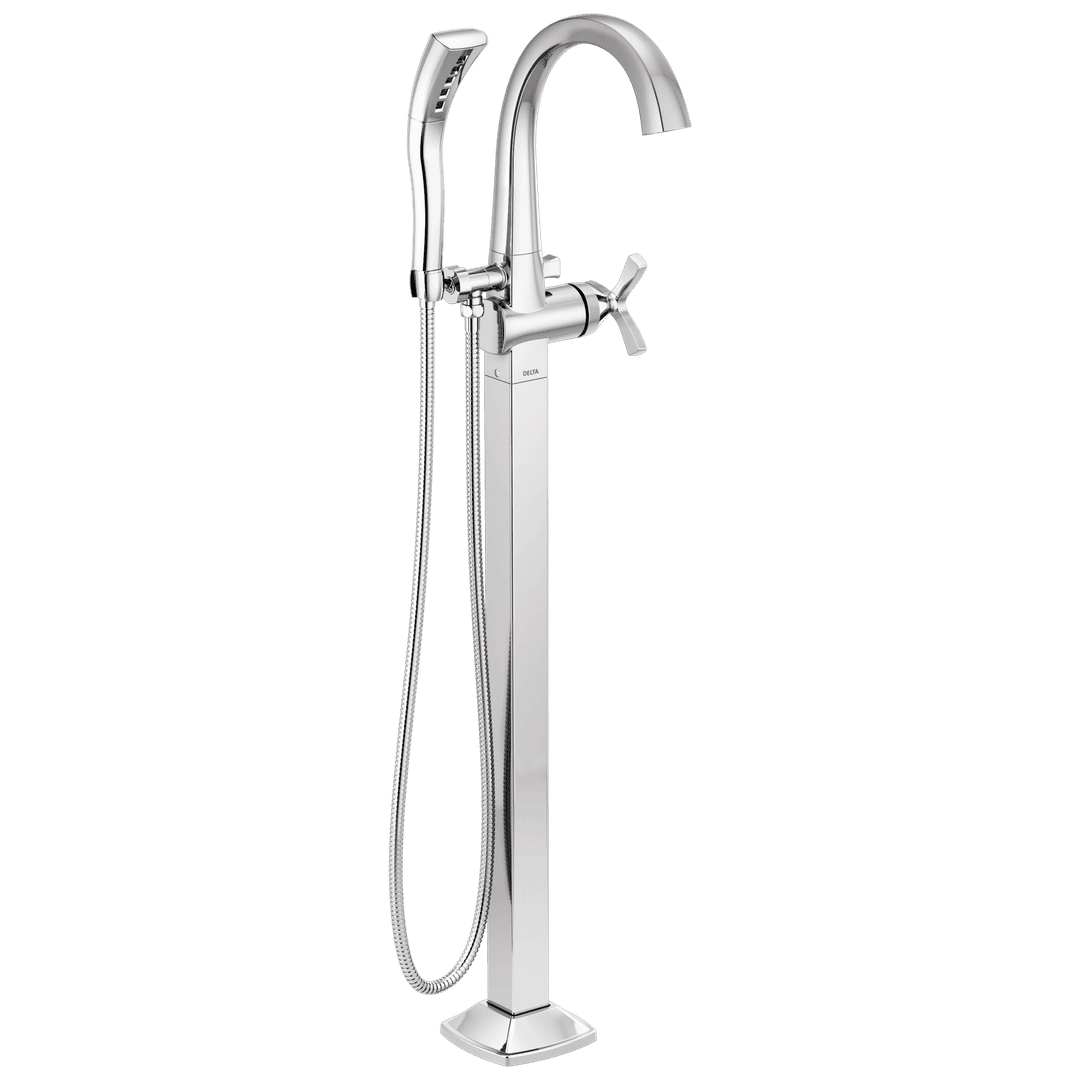 Delta Faucet Stryke Floor Mount Tub Filler Trim - Lumicoat - Chrome by Delta Faucet