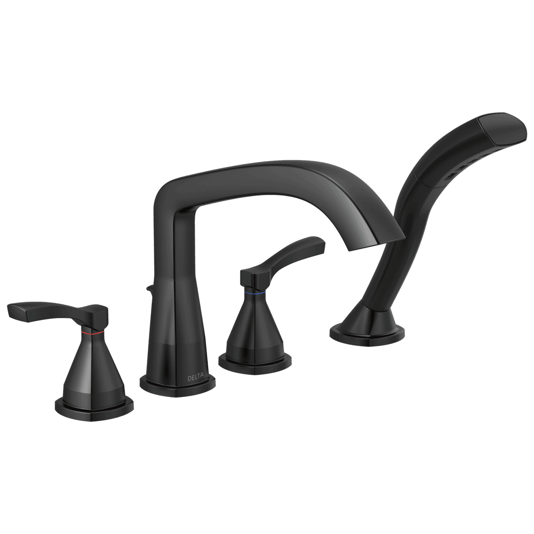 Delta Faucet Stryke Four Hole Roman Tub Trim - - Matte Black by Delta Faucet