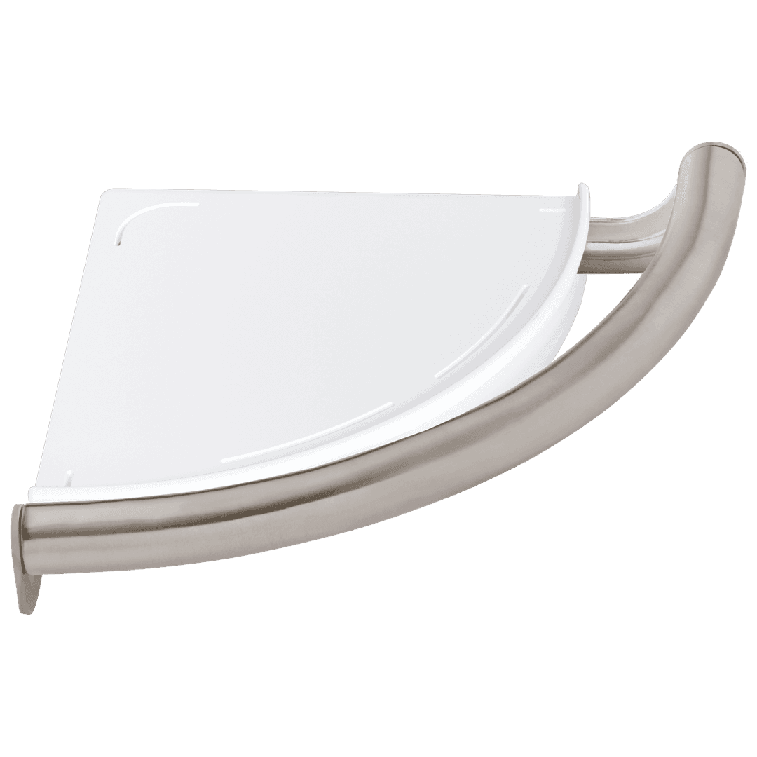 BathSafety Contemporary Corner Shelf with Assist Bar - Stainless by Delta Faucet