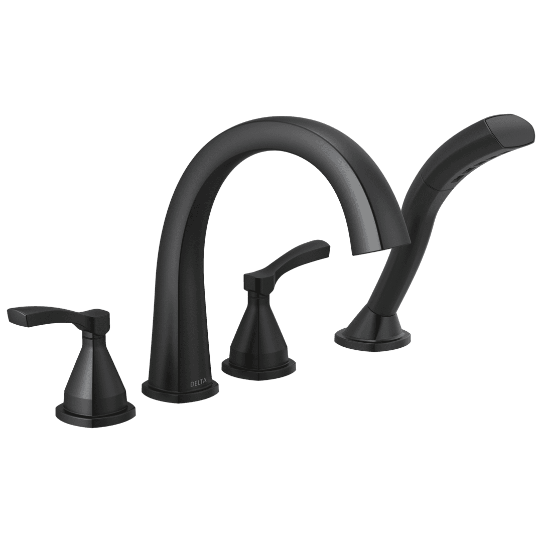 Delta Faucet Stryke Four Hole Roman Tub Trim - - Matte Black by Delta Faucet