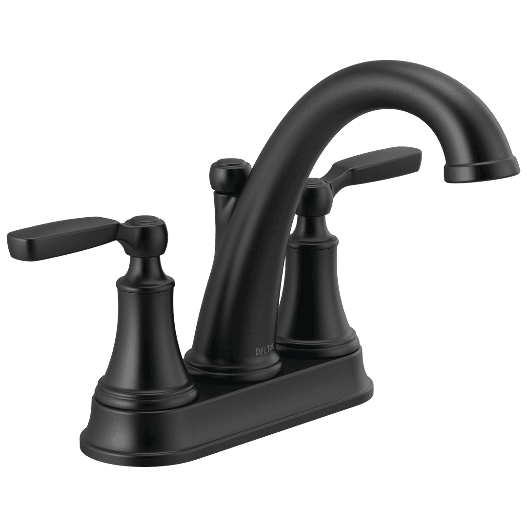 Delta Faucet WoodhurstE Two Handle Centerset Bathroom Faucet - Matte Black by Delta Faucet