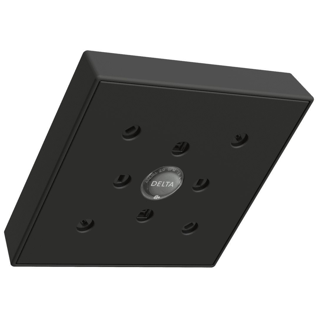 Delta Faucet Universal Showering Components H2OKineticSingle-Setting Raincan Shower Head - Matte Black by Delta Faucet