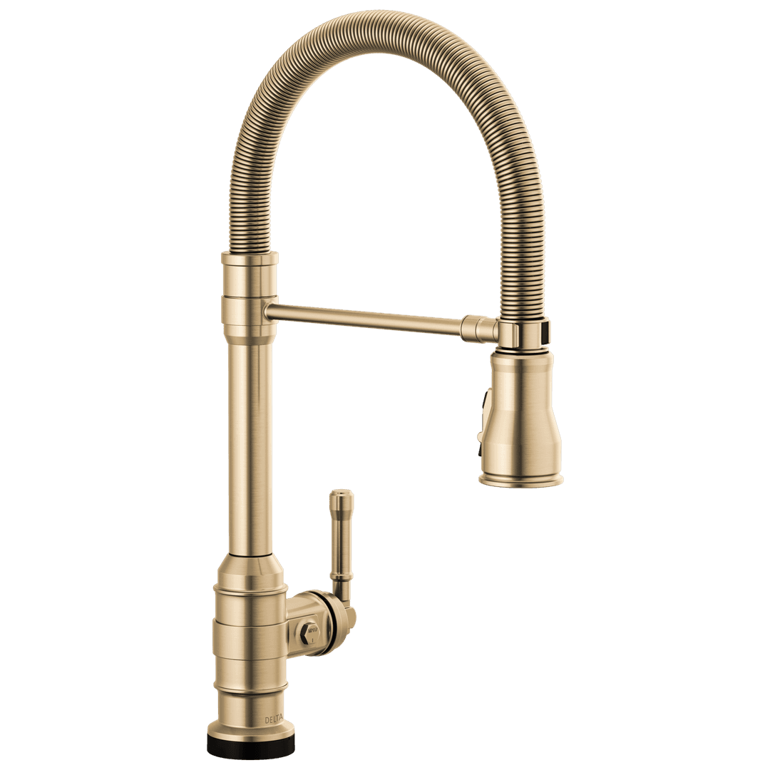 BroderickE Touch2O Technology Kitchen Faucet with Touchless Technology - Champagne Bronze by Delta Faucet