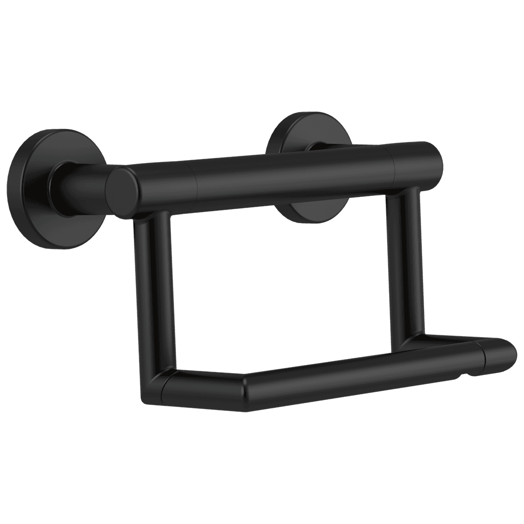 BathSafety Contemporary Tissue Holder with Assist Bar - Matte Black by Delta Faucet