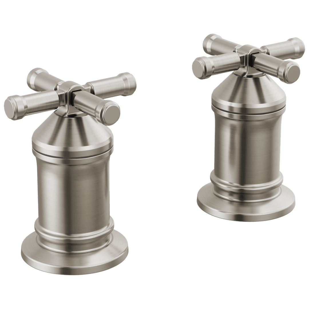 BroderickE 2 Handle Roman Tub handle Kit-Cross - Lumicoat Stainless by Delta Faucet