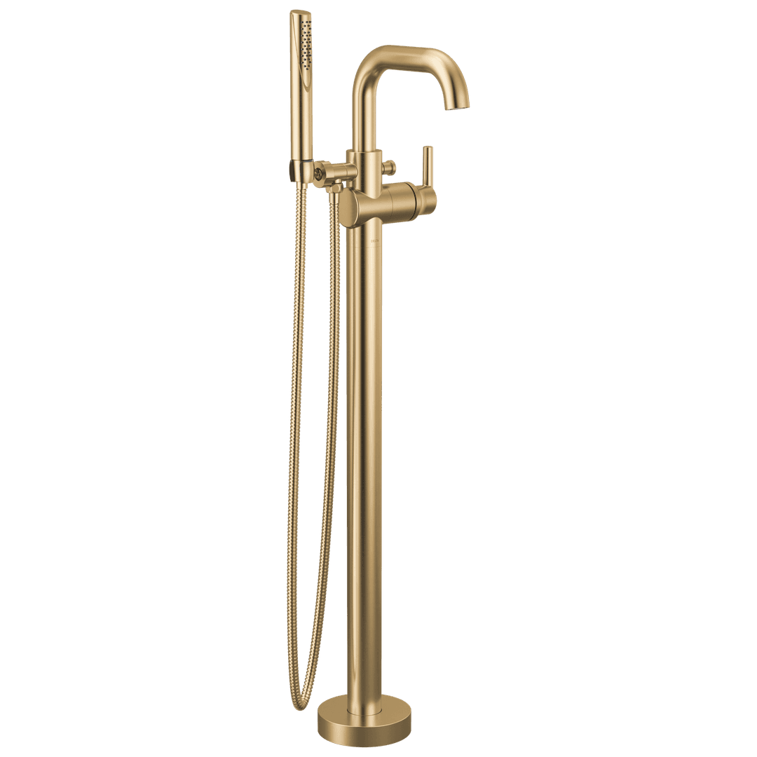 Delta Faucet Trinsic Floor Mount Tub Filler - Champagne Bronze by Delta Faucet