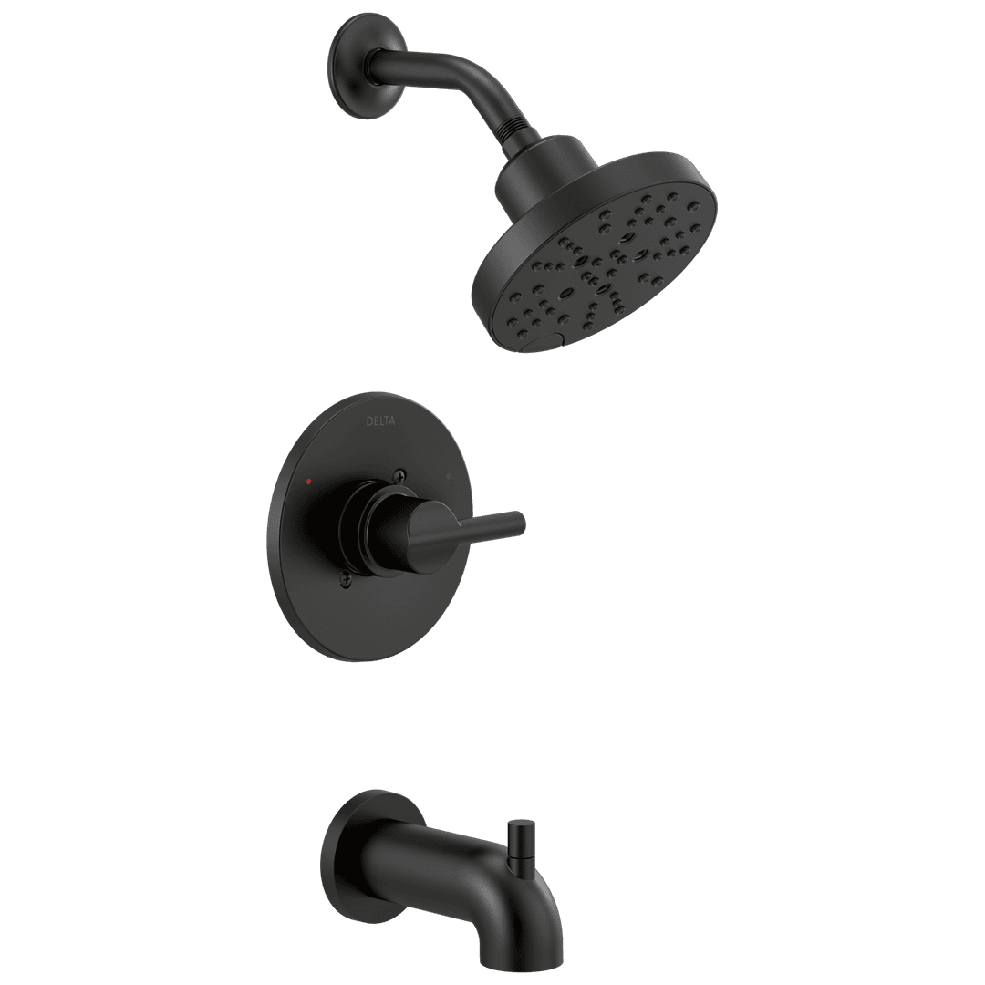 NicoliE Monitor 14 Series H2Okinetic Tub and Shower - Matte Black by Delta Faucet