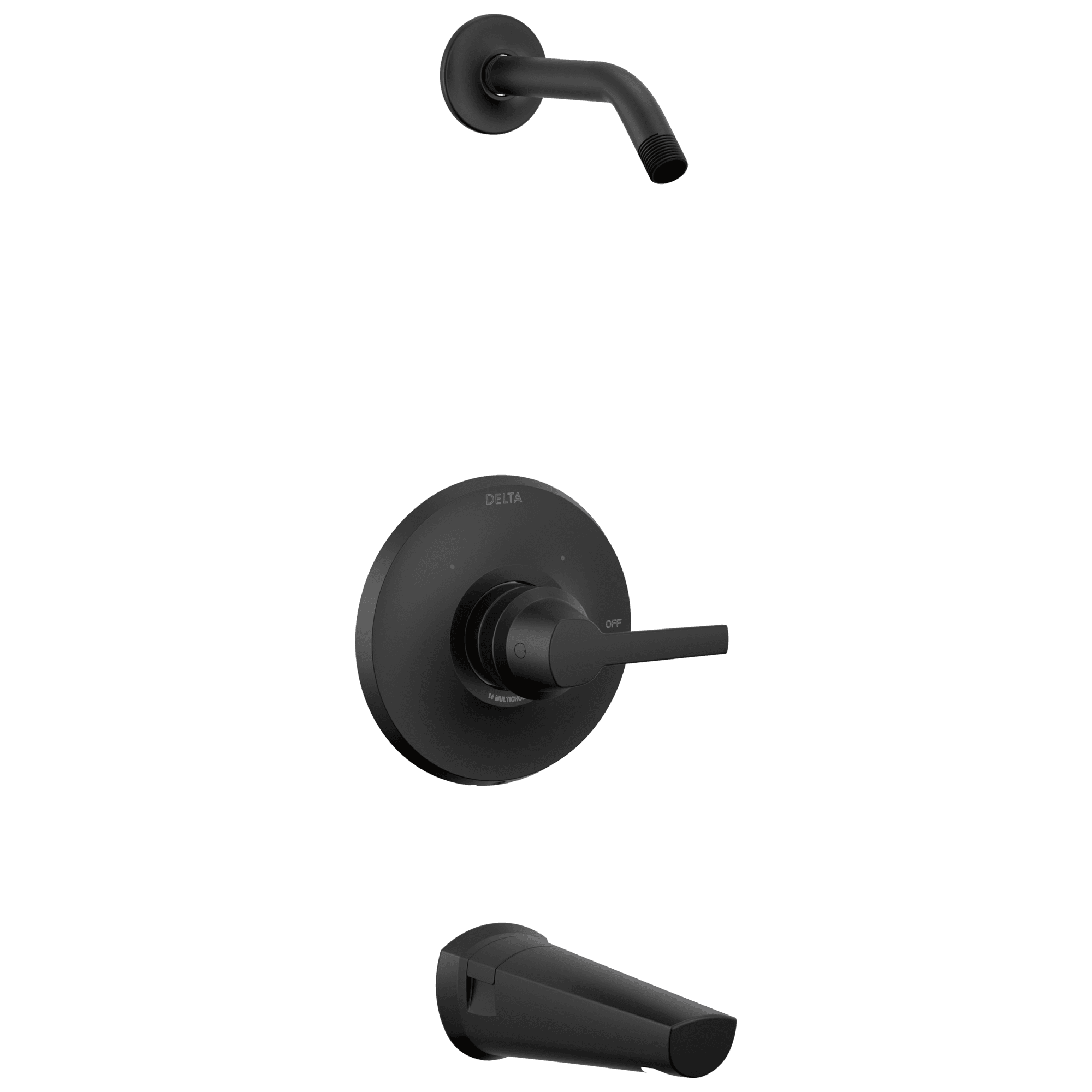 Delta Faucet GaleonE 14 Series Tub & Shower Trim - Less Head - Matte Black by Delta Faucet