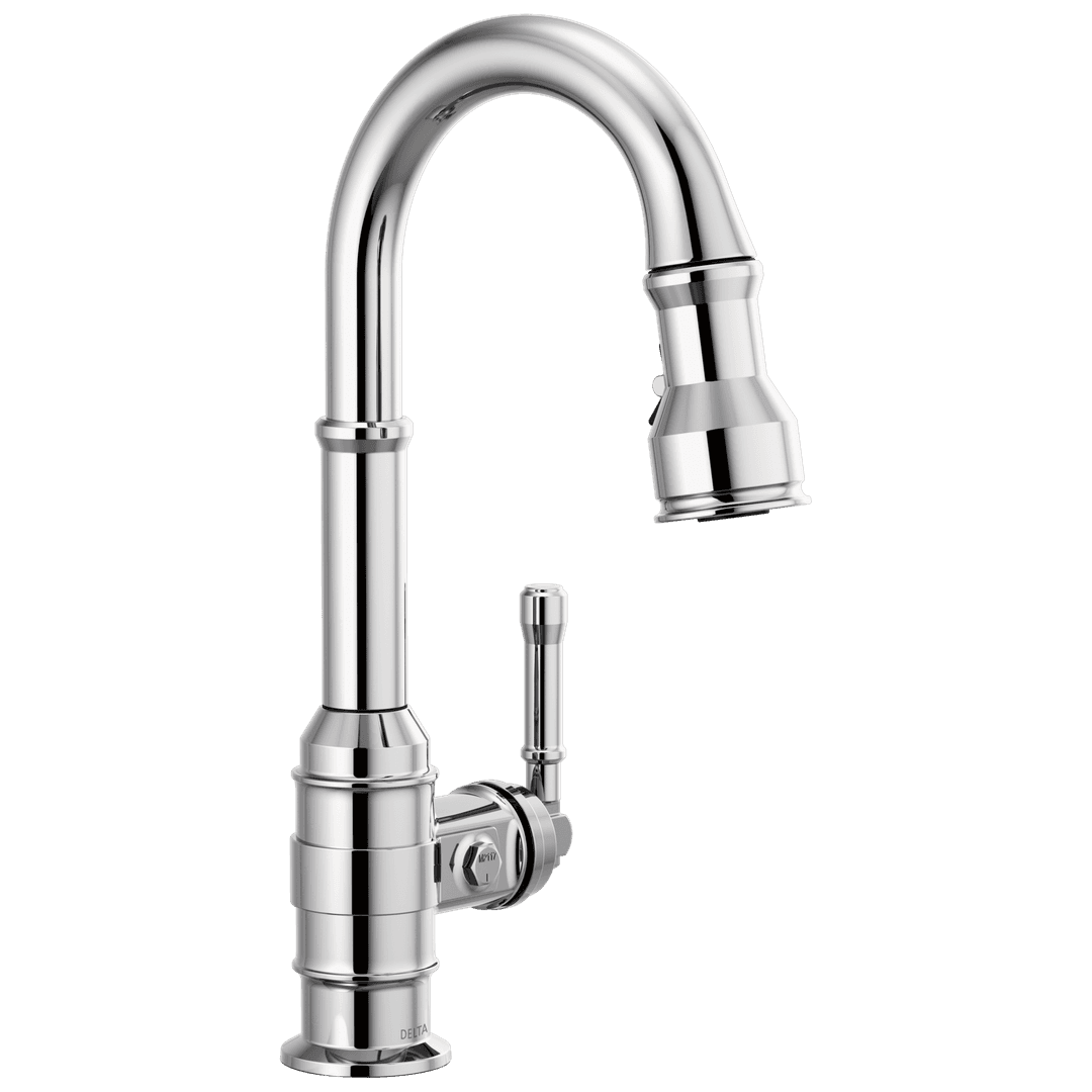 BroderickE Single Handle Pull-Down Bar/Prep Faucet - Chrome by Delta Faucet