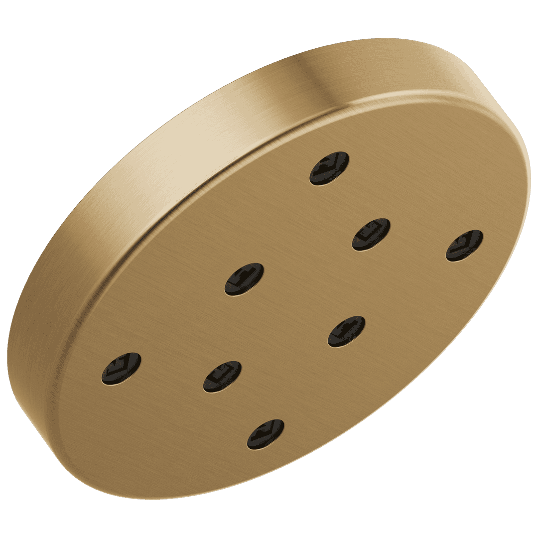 Delta Faucet Universal Showering Components H2Okinetic Single-Setting Metal Raincan Shower Head - Lumicoat Champagne Bronze by Delta Faucet