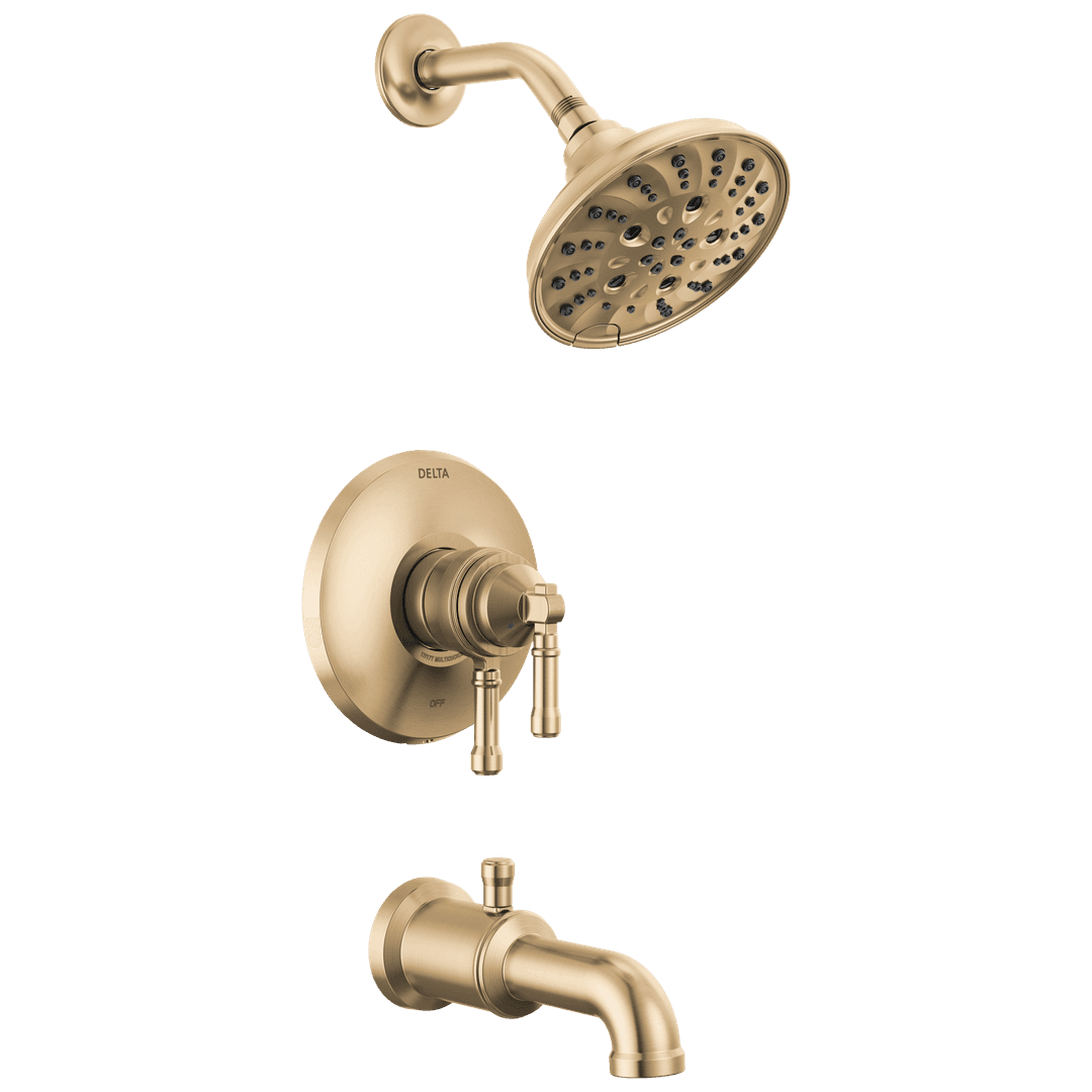 BroderickE 17 Series Tub Shower Trim - Lumicoat Champagne Bronze by Delta Faucet