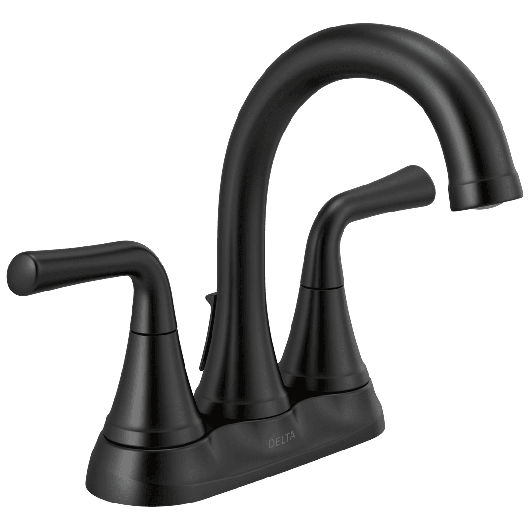 Delta Faucet KayraE Two Handle Centerset Bathroom Faucet - Matte Black by Delta Faucet