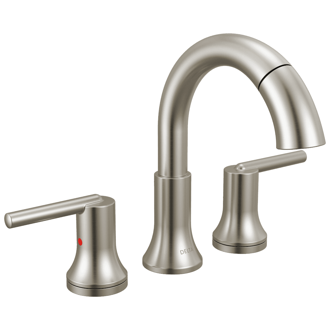 Delta Faucet Trinsic Two Handle Widespread Pull Down Bathroom Faucet - Stainless by Delta Faucet