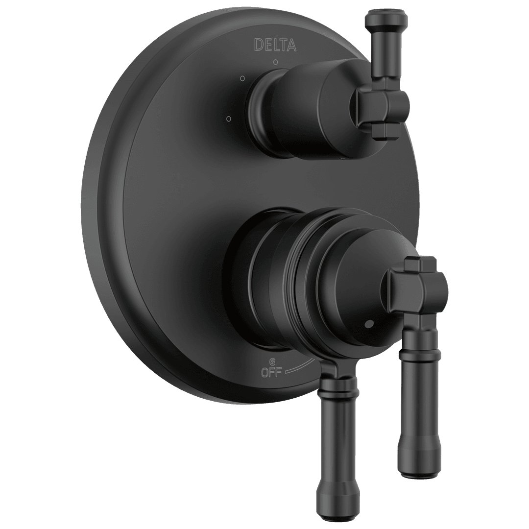 BroderickE 17 Series Integrated Diverter Trim 3-Setting - Matte Black by Delta Faucet