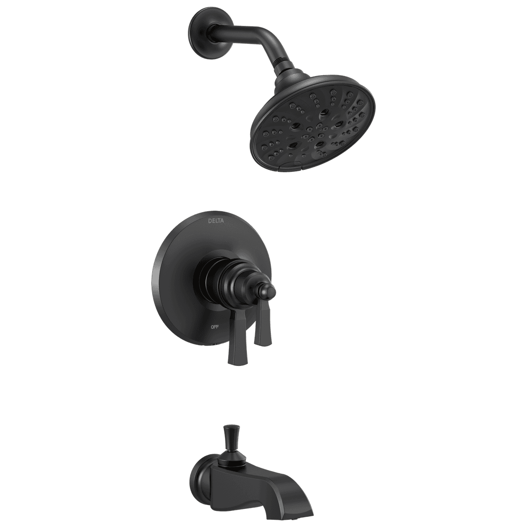 Delta Faucet DorvalE TempAssure 17T Series Tub & Shower Trim - Matte Black by Delta Faucet