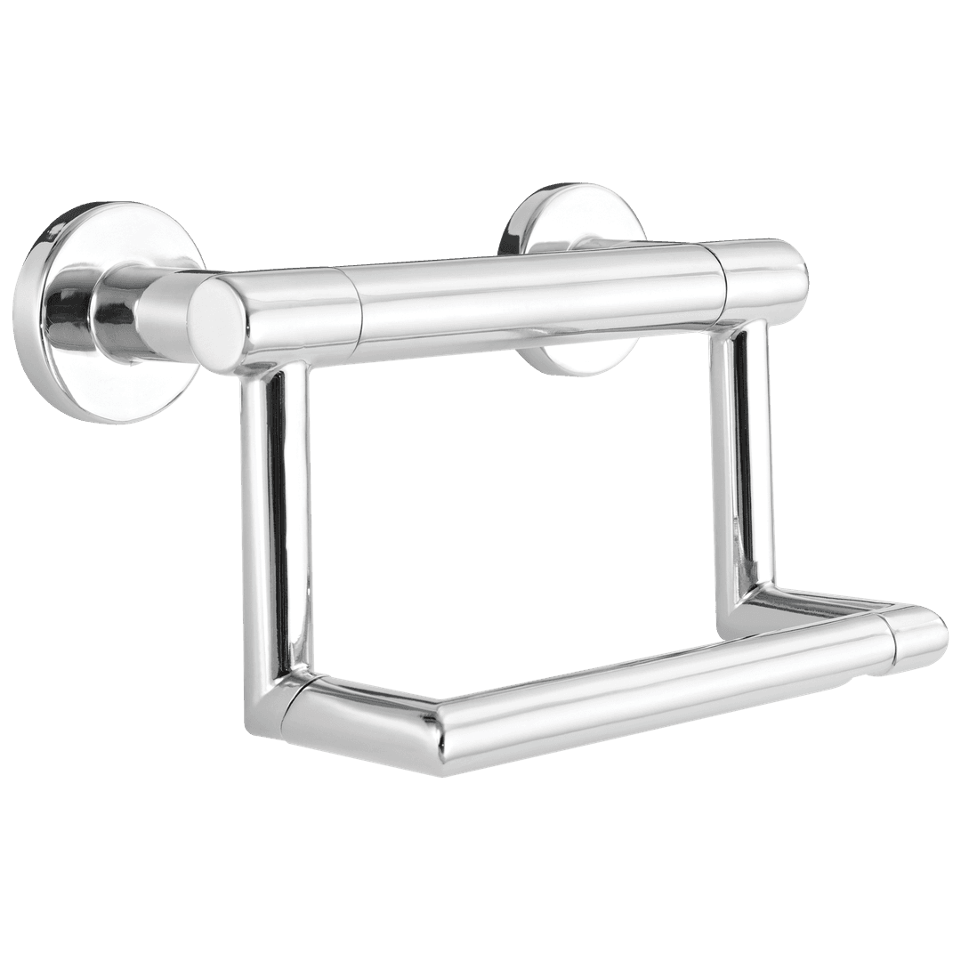 BathSafety Contemporary Tissue Holder with Assist Bar - Chrome by Delta Faucet