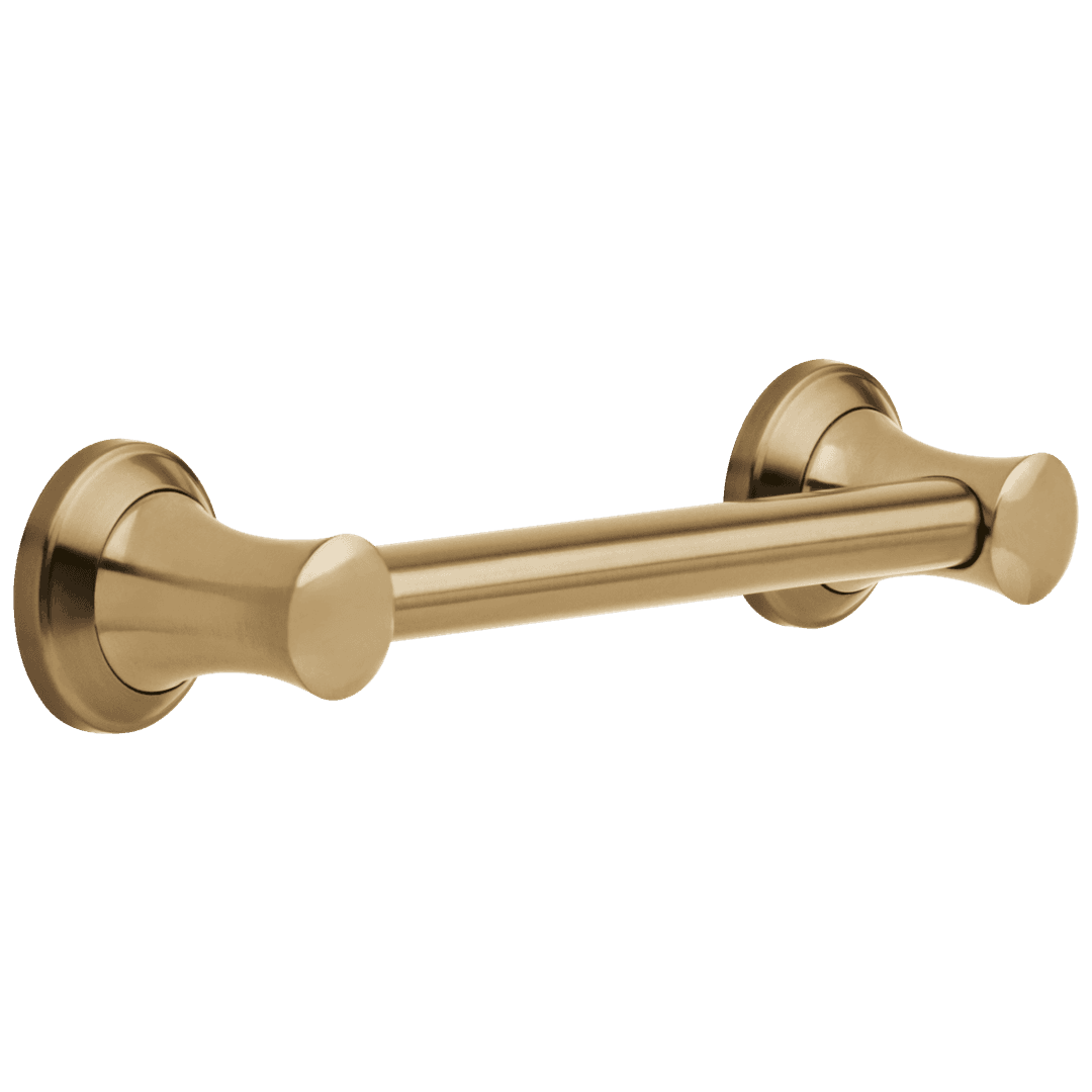 BathSafety 12'' Transitional Decorative ADA Grab Bar - Champagne Bronze by Delta Faucet