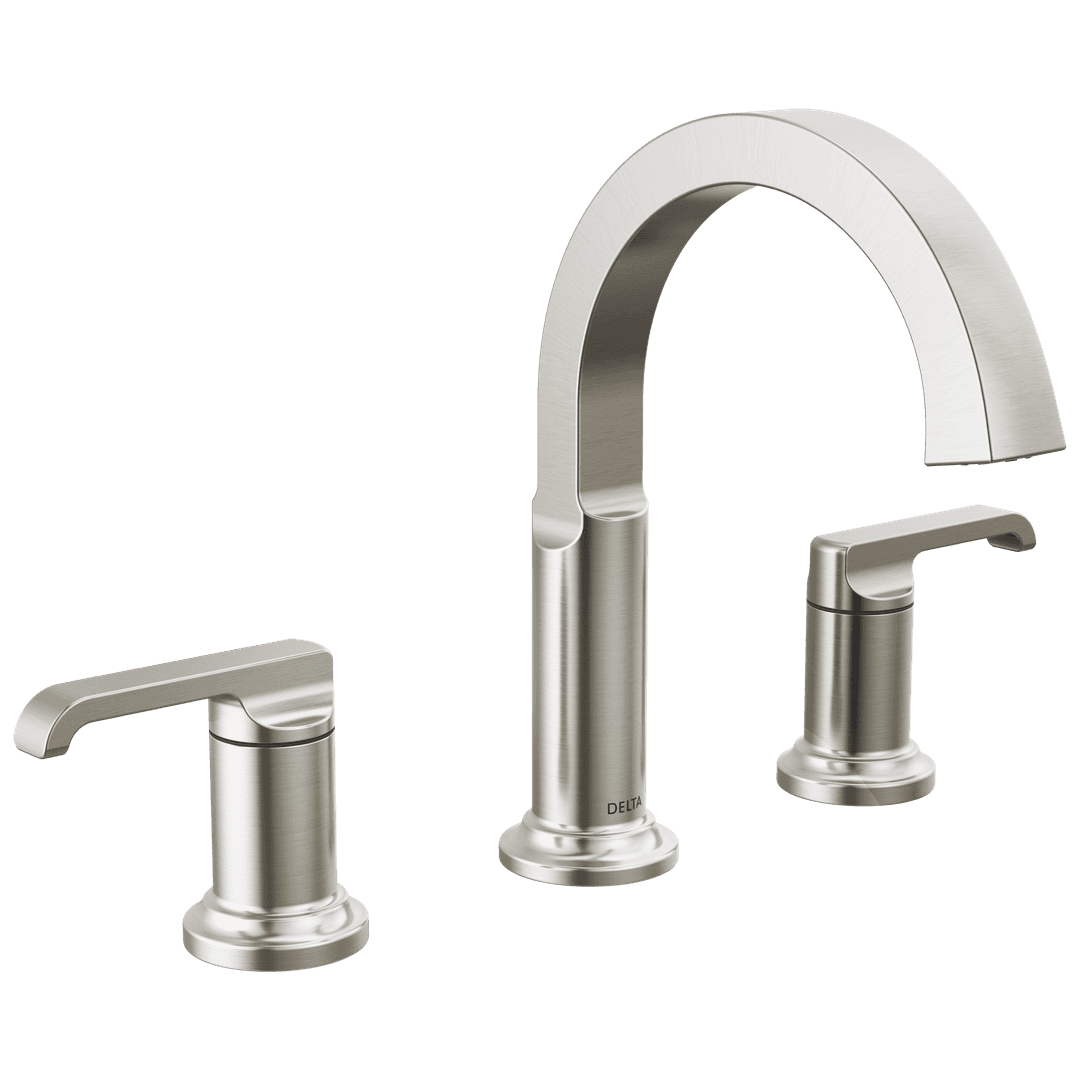 Delta Faucet Tetrae Two Handle Widespread Bathroom Faucet - Lumicoat Stainless by Delta Faucet