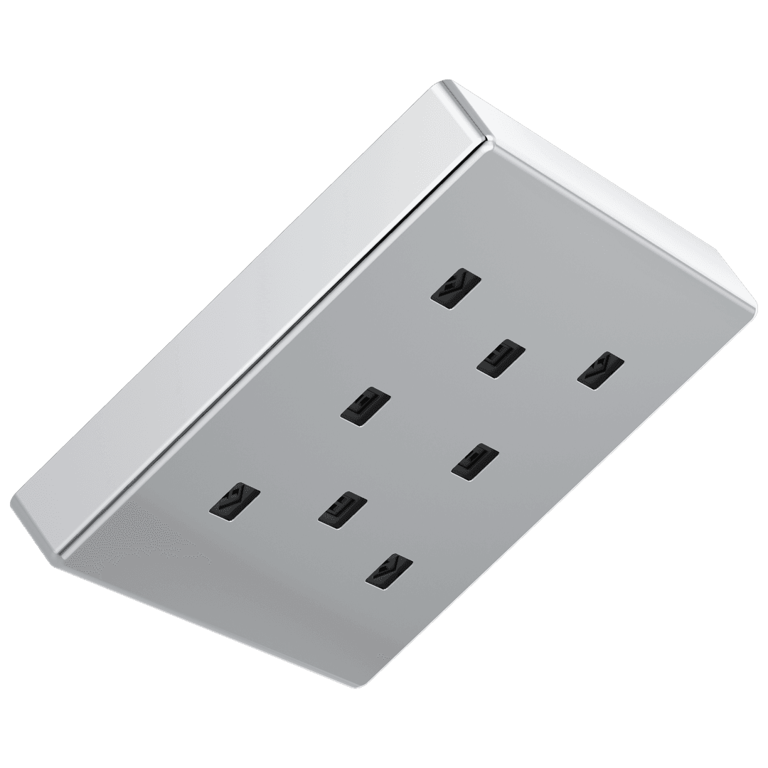 Delta Faucet Universal Showering Components H2Okinetic Single-Setting Metal Raincan Shower Head - Lumicoat Chrome by Delta Faucet