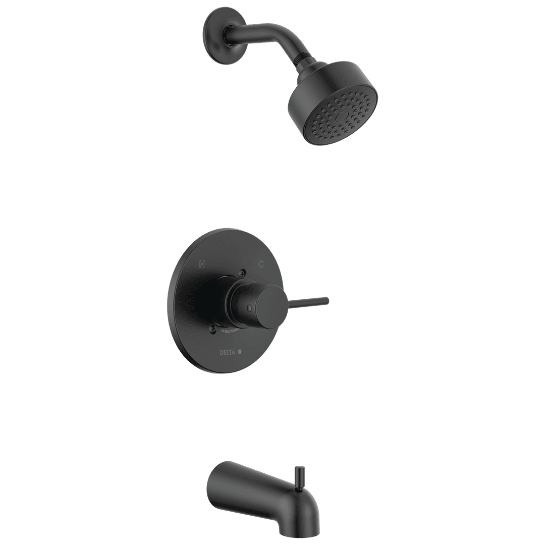 ModernE Monitor 14 Series Tub & Shower Trim - Matte Black by Delta Faucet
