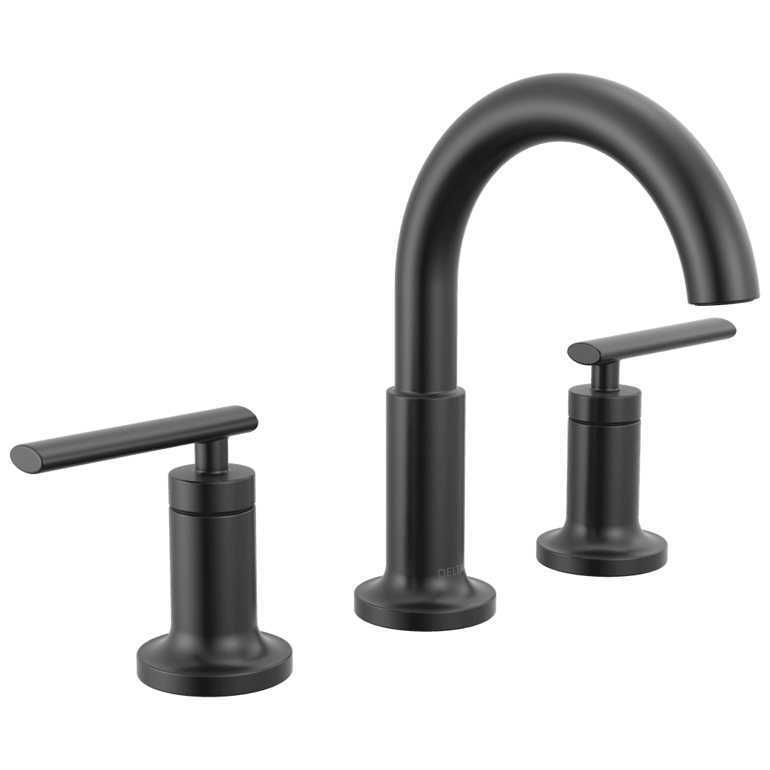 Altado Two Handle Widespread Bathroom Faucet Matte Black by Delta Faucet