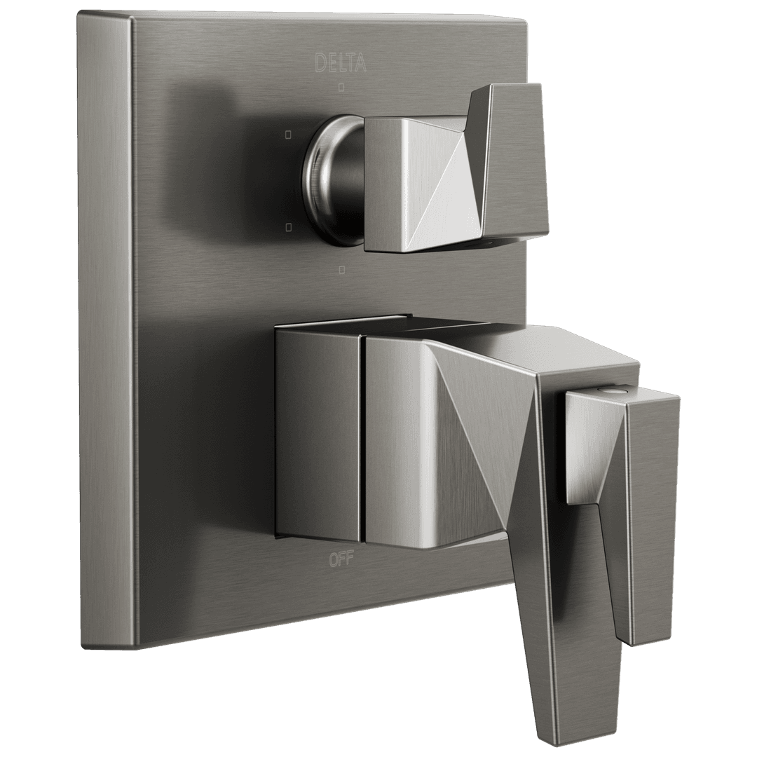 Delta Faucet TrillianE Two-Handle Monitor 17T Series Valve Trim with 6-Setting Diverter - Lumicoat Black Stainless by Delta Faucet