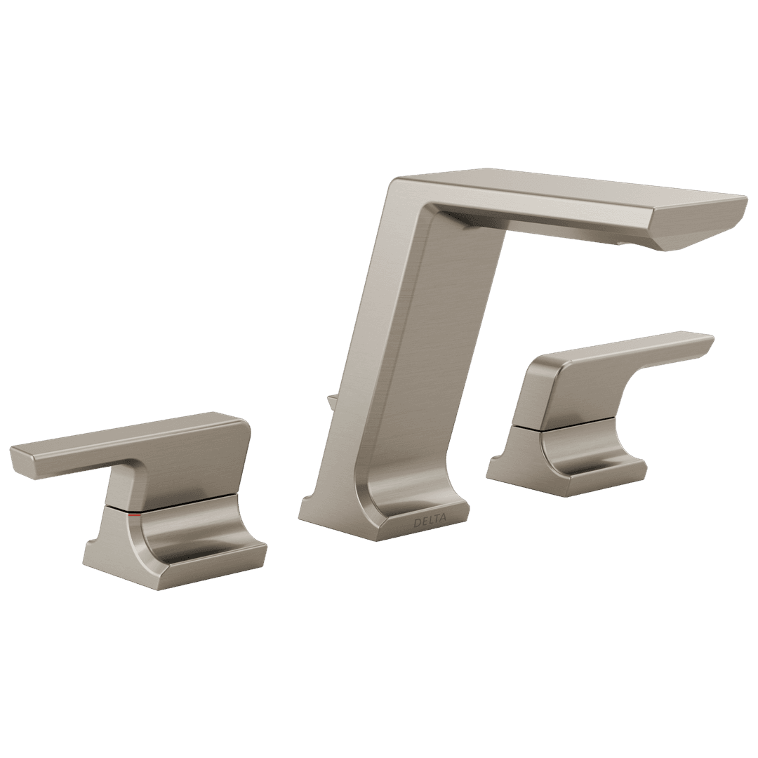 Delta Faucet Pivotale Two Handle Widespread Bathroom Faucet - Lumicoat - Stainless by Delta Faucet