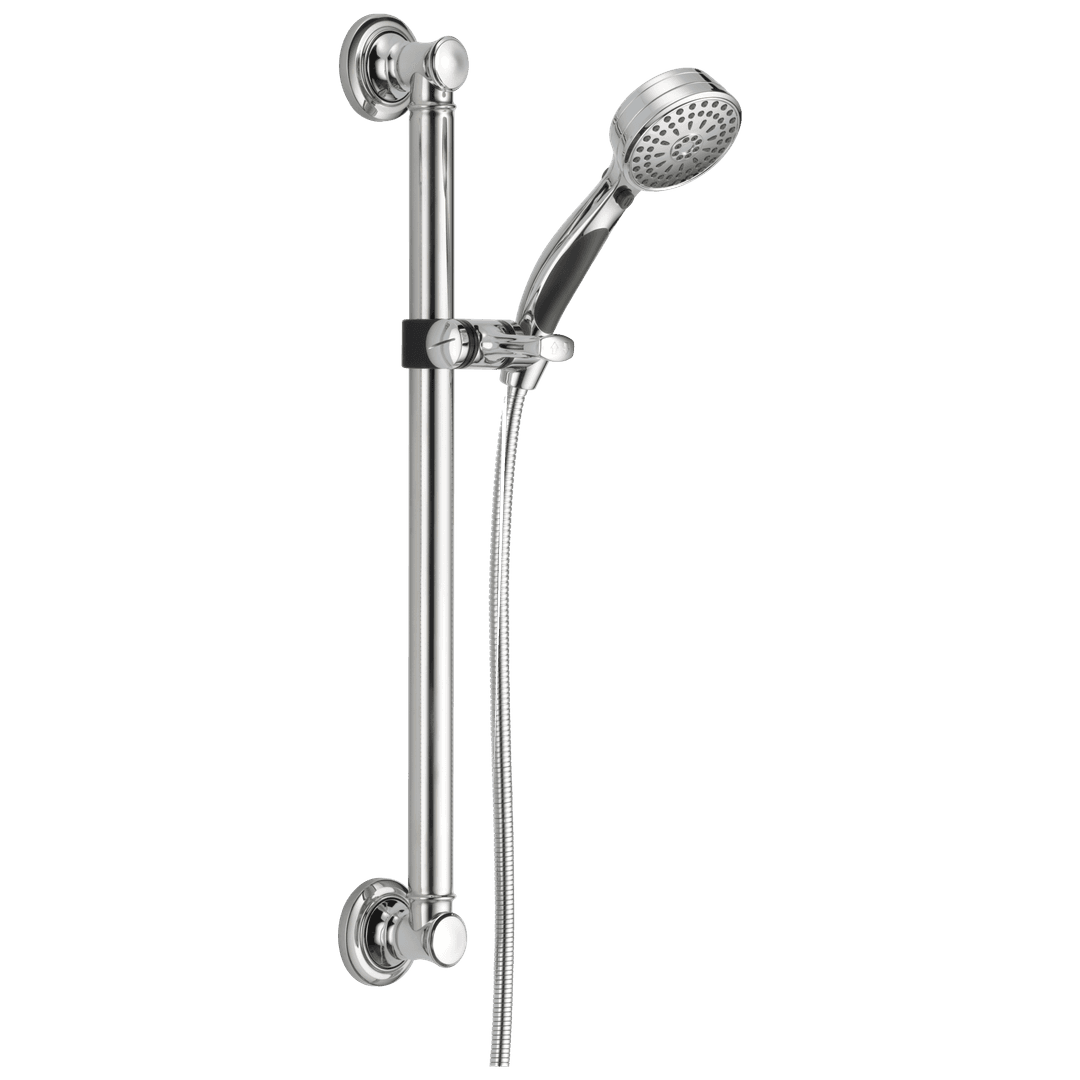 Delta Faucet Universal Showering Components ActivTouch 9-Setting Hand Shower with Traditional Slide Bar / Grab Bar - Chrome by Delta Faucet