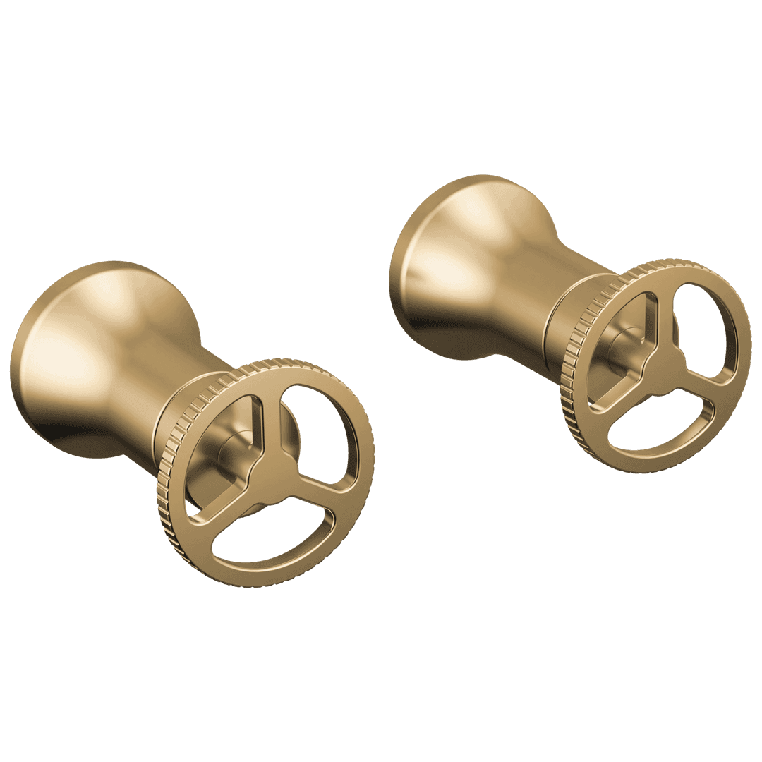 Delta Faucet Trinsic Wheel Handle - Wall Mount Lav - Champagne Bronze by Delta Faucet