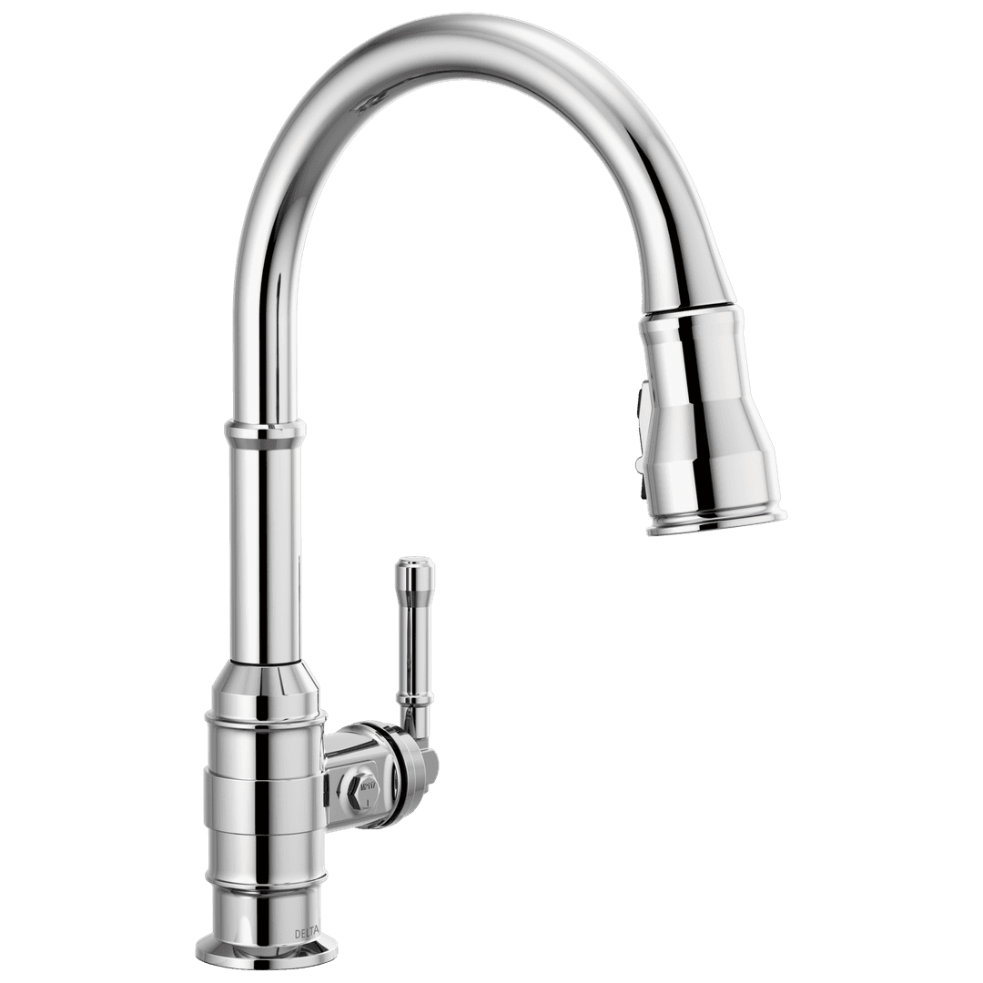 BroderickE Single Handle Pull-Down Kitchen Faucet - Chrome by Delta Faucet