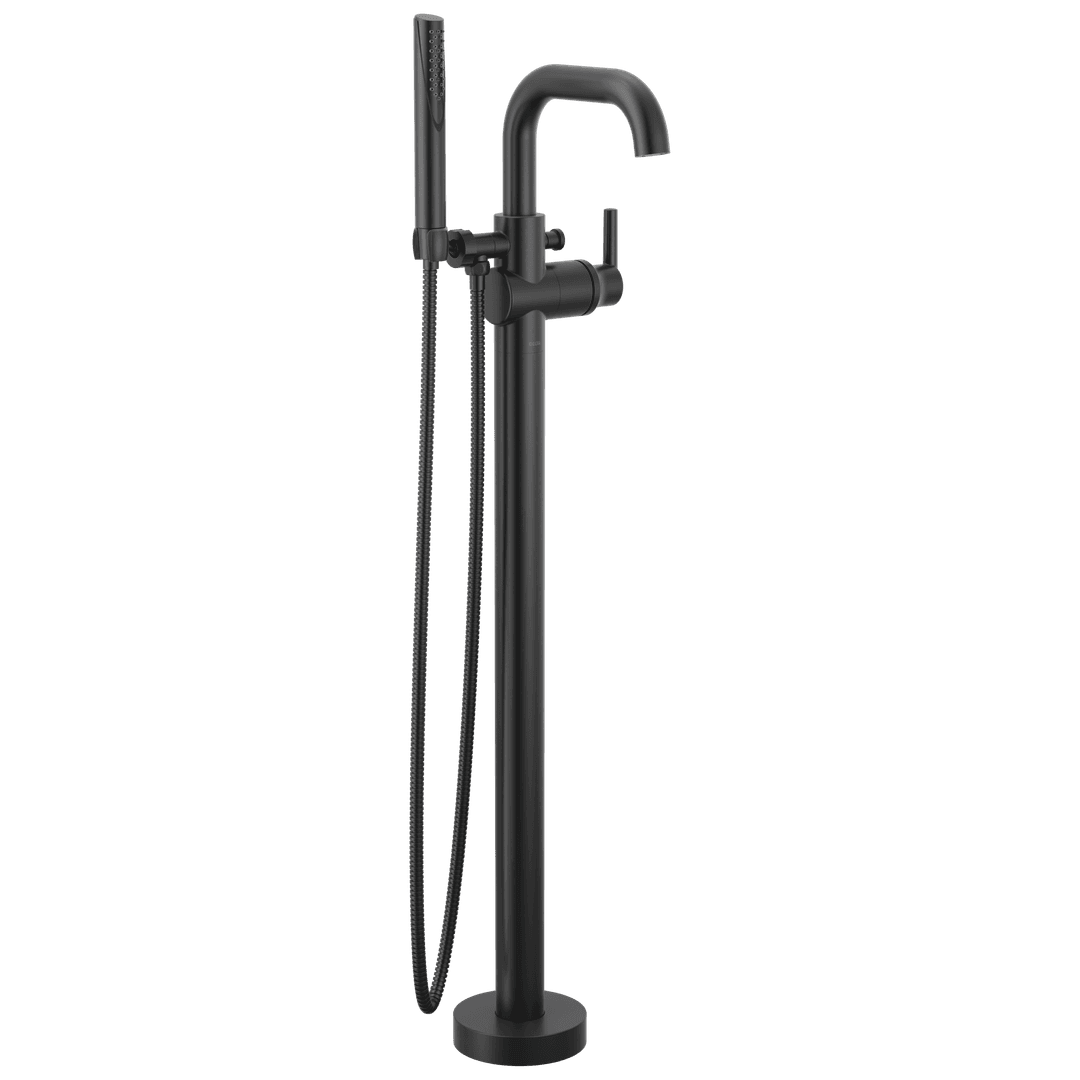 Delta Faucet Trinsic Floor Mount Tub Filler - Matte Black by Delta Faucet