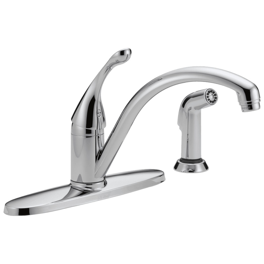 CollinsE Single Handle Kitchen Faucet with Spray by Delta Faucet