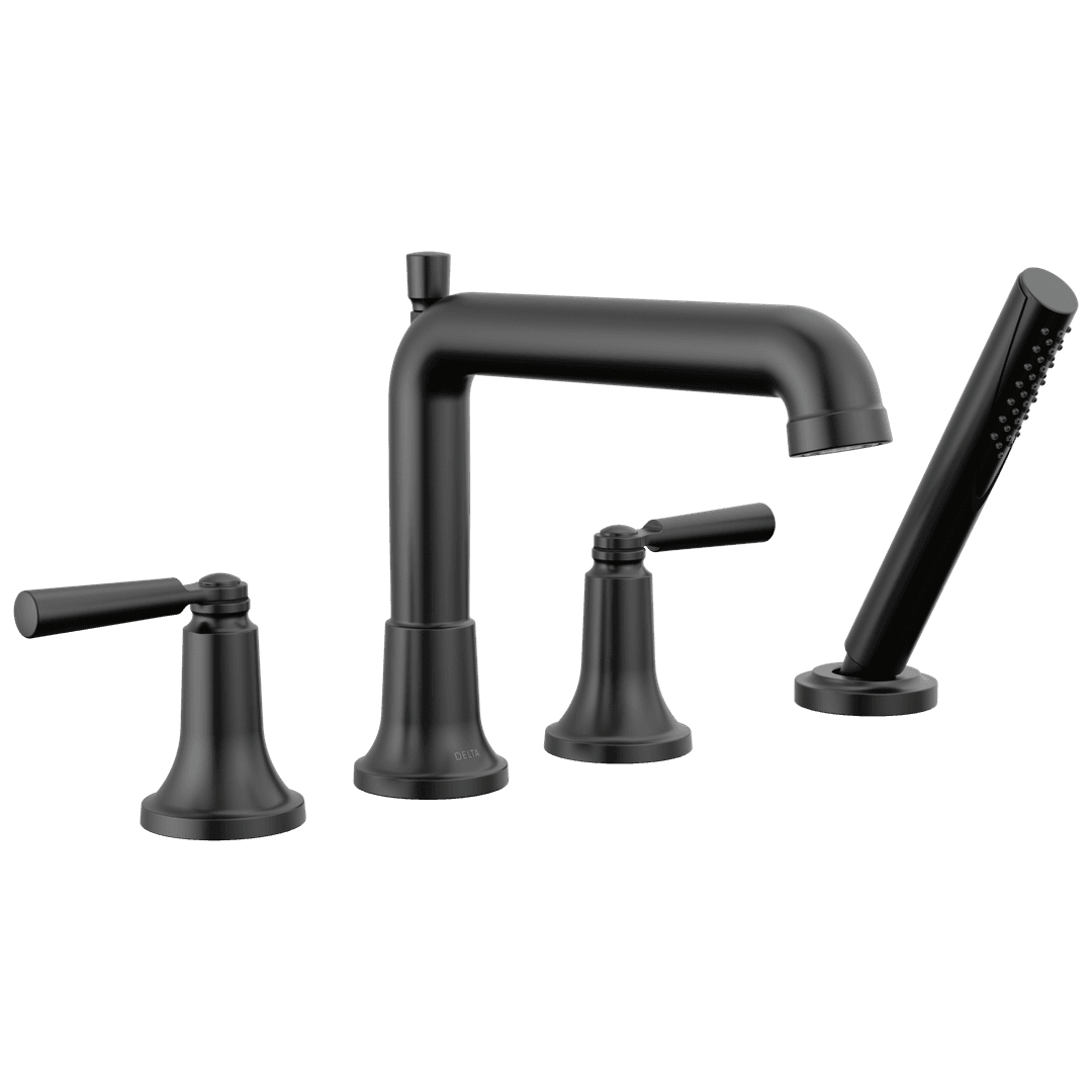 Delta Faucet Saylore Roman Tub Trim With Hand Shower - - Matte Black by Delta Faucet