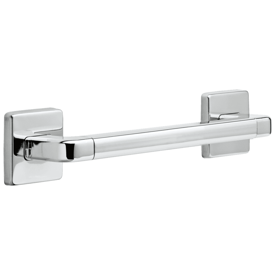 BathSafety 12'' Angular Modern Decorative ADA Grab Bar - Chrome by Delta Faucet