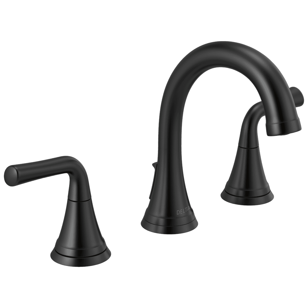 Delta Faucet KayraE Two Handle Widespread Bathroom Faucet - Matte Black by Delta Faucet