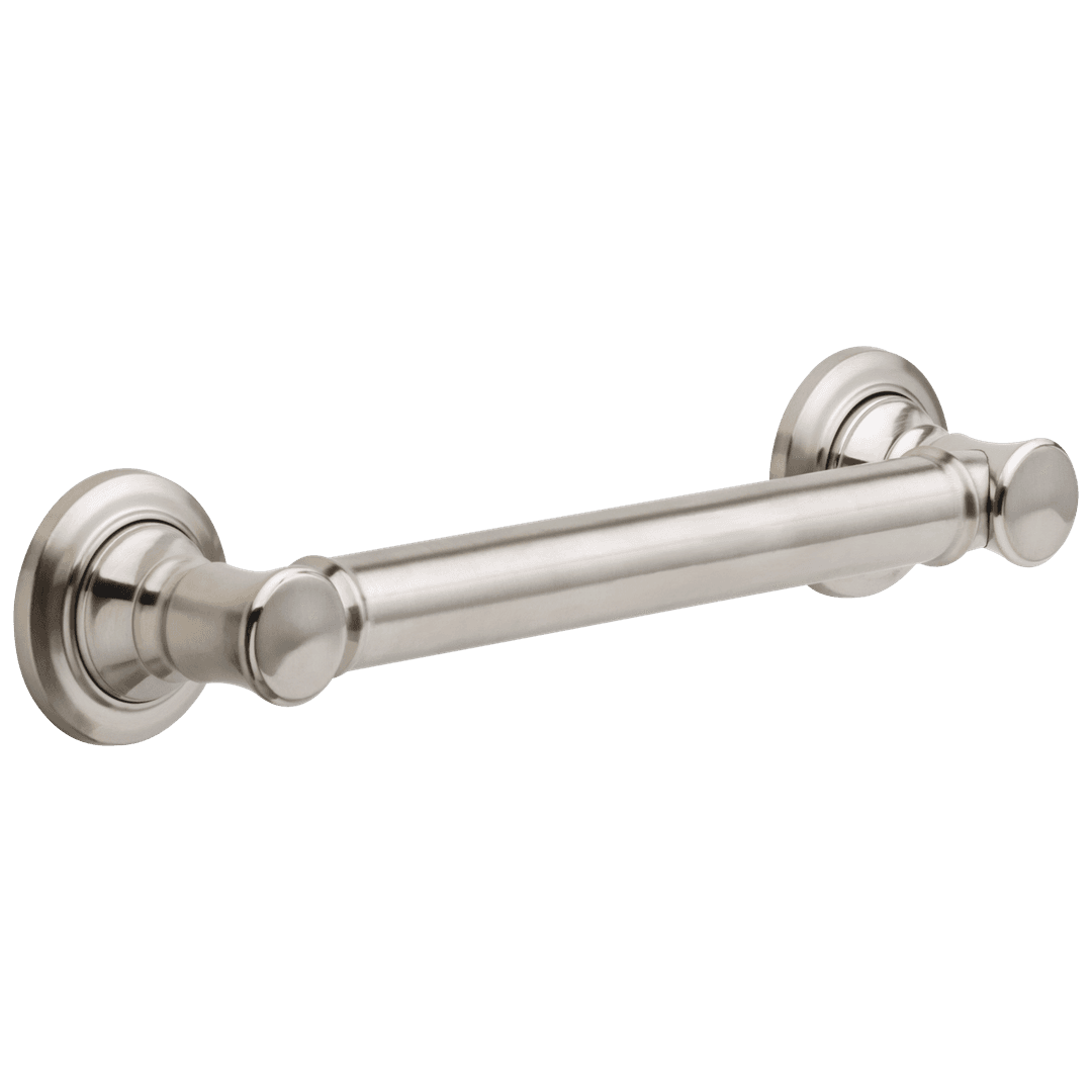 BathSafety 12'' Traditional Decorative ADA Grab Bar - Stainless by Delta Faucet