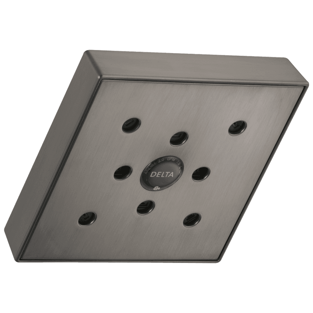 Delta Faucet Universal Showering Components H2Okinetic Single-Setting Raincan Shower Head - Lumicoat Black Stainless by Delta Faucet