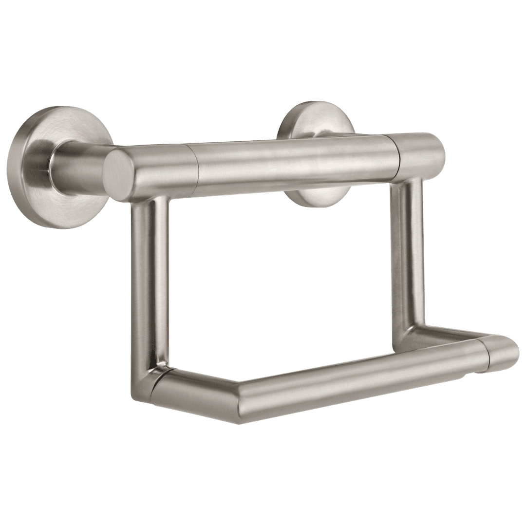 BathSafety Contemporary Tissue Holder with Assist Bar - Stainless by Delta Faucet